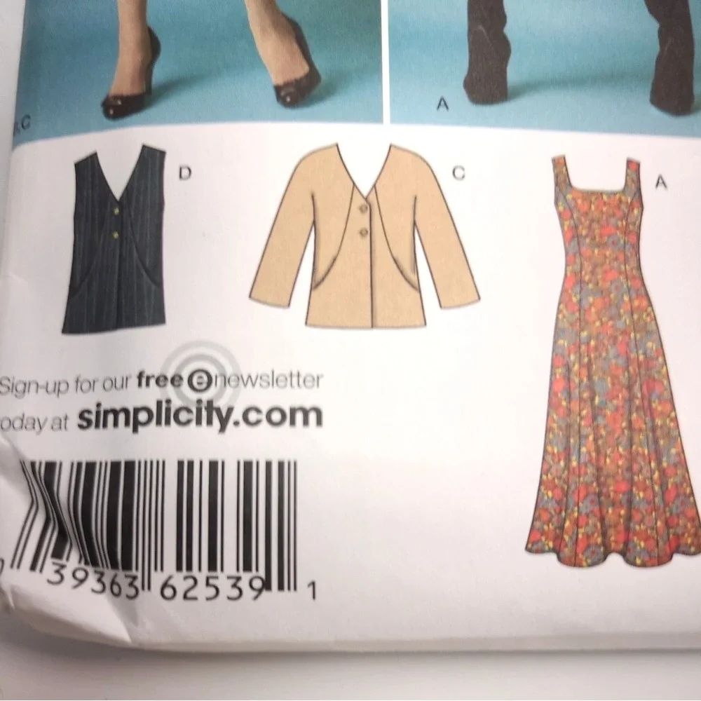 Simplicity 2539 Sz BB 20-28 Plus Sewing Pattern Factory Fold Uncut Business...‎